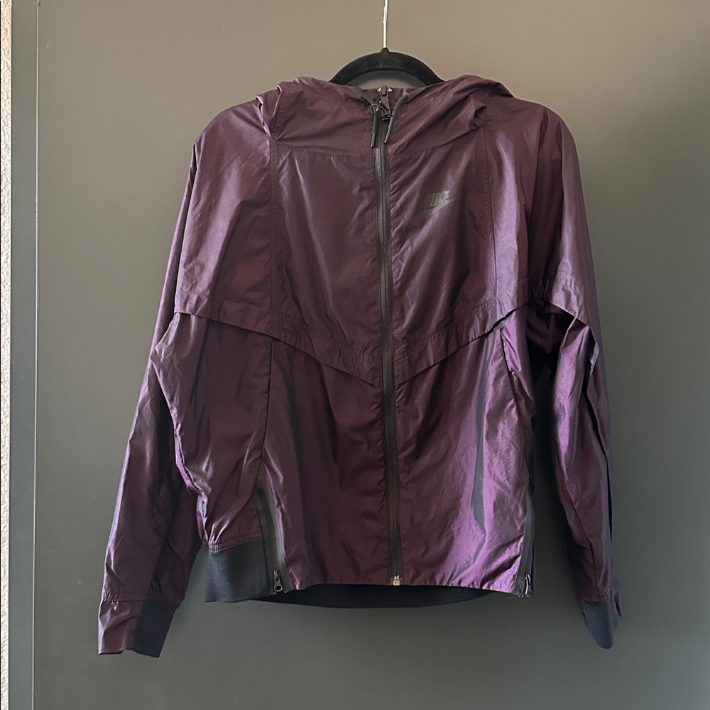 Purple Nike Hooded Windbreaker Jacket